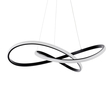 VenCore Infinity 6089-20001 - Μοντέρνο Κρεμαστό Φωτιστικό Οροφής LED 72W Μαύρο Αλουμίνιο Φ56cm με Ρυθμιζόμενο CCT Λευκό - Ημέρας - Θερμό & Χειριστήριο
