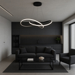VenCore Infinity 6089-20001 - Μοντέρνο Κρεμαστό Φωτιστικό Οροφής LED 72W Μαύρο Αλουμίνιο Φ56cm με Ρυθμιζόμενο CCT Λευκό - Ημέρας - Θερμό & Χειριστήριο