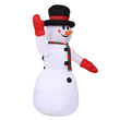 VenCore 8979-10003 - Snowman 2.4m - Χριστουγεννιάτικη Φιγούρα Φουσκωτή Χιονάνθρωπος Εξωτερικού Χώρου 2.4m Ύψος - Αυτόματο Φούσκωμα - Φωτιζόμενος