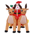 VenCore 8979-10005 - Santa Claus With Sleigh and Reindeers 1.8m - Χριστουγεννιάτικη Φιγούρα Φουσκωτή Αγιου Βασίλη με Σκύλο και Δεντρο Εξωτερικού Χώρου 1.8m Ύψος - Αυτόματο Φούσκωμα - Φωτιζόμενη