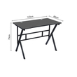 VenCore 2730-10002 - Gaming Desk 140x60x75cm Black - Μοντέρνο Γραφείο Gaming VenCore Μοριοσανίδας Carbon Fiber με Μεταλλικά Πόδια Μαύρο Μ140 x Π60 x Υ75cm