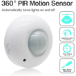VenCore 3368-10008 - Ceiling Mount IR Moving Sensor 230V 10A - Ανιχνευτής Κίνησης Οροφής PIR 360° Μέγιστη Εμβέλεια 6 Μέτρα 230 Volt 1200 Watt Μέγιστο Φορτίο
