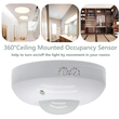 VenCore 3368-10008 - Ceiling Mount IR Moving Sensor 230V 10A - Ανιχνευτής Κίνησης Οροφής PIR 360° Μέγιστη Εμβέλεια 6 Μέτρα 230 Volt 1200 Watt Μέγιστο Φορτίο