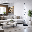 VenCore Helix Silver 6091-20024 - Μοντέρνο Επιδαπέδιο Φωτιστικό LED 20W Ασημί Αλουμίνιο - Ρυθμιζόμενο CCT Λευκό - Ημέρας - Θερμό & Χειριστήριο - Φ25 x Υ105cm