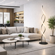 VenCore Helix Silver 6091-20024 - Μοντέρνο Επιδαπέδιο Φωτιστικό LED 20W Ασημί Αλουμίνιο - Ρυθμιζόμενο CCT Λευκό - Ημέρας - Θερμό & Χειριστήριο - Φ25 x Υ105cm