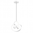 VenCore Loop White 6089-20007 - Μοντέρνο Κρεμαστό Φωτιστικό Οροφής LED 18W Λευκό Αλουμίνιο με Ρυθμιζόμενο CCT Λευκό - Ημέρας - Θερμό - Χειρισμός CCT μέσω Διακόπτη On-Off - Φ25 x Υ32cm