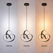 VenCore Loop Silver 6089-20008 - Μοντέρνο Κρεμαστό Φωτιστικό Οροφής LED 18W Ασημί Αλουμίνιο με Ρυθμιζόμενο CCT Λευκό - Ημέρας - Θερμό - Χειρισμός CCT μέσω Διακόπτη On-Off - Φ25 x Υ32cm