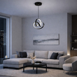 VenCore Loop Silver 6089-20008 - Μοντέρνο Κρεμαστό Φωτιστικό Οροφής LED 18W Ασημί Αλουμίνιο με Ρυθμιζόμενο CCT Λευκό - Ημέρας - Θερμό - Χειρισμός CCT μέσω Διακόπτη On-Off - Φ25 x Υ32cm