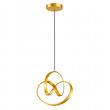 VenCore Loop Gold 6089-20009 - Μοντέρνο Κρεμαστό Φωτιστικό Οροφής LED 18W Χρυσό Αλουμίνιο με Ρυθμιζόμενο CCT Λευκό - Ημέρας - Θερμό - Χειρισμός CCT μέσω Διακόπτη On-Off - Φ25 x Υ32cm