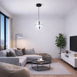 VenCore Axis White 6089-20027 - Μοντέρνο Κρεμαστό Φωτιστικό Οροφής LED 22W Λευκό Αλουμίνιο με Ρυθμιζόμενο CCT Λευκό - Ημέρας - Θερμό - Χειρισμός CCT μέσω Διακόπτη On-Off - Φ22 x Υ24cm