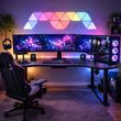 VenCore 2730-10005 - Gaming Desk Adjustable 160x60x72-112cm Black - Μοντέρνο Γραφείο Ρυθμιζόμενου Ύψους με Λειτουργία Μνήμης Gaming VenCore Μοριοσανίδας Carbon Fiber με Μεταλλικά Πόδια Μαύρο Μ160 x Π60 x Υ72-112cm