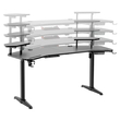 VenCore 2730-10005 - Gaming Desk Adjustable 160x60x72-112cm Black - Μοντέρνο Γραφείο Ρυθμιζόμενου Ύψους με Λειτουργία Μνήμης Gaming VenCore Μοριοσανίδας Carbon Fiber με Μεταλλικά Πόδια Μαύρο Μ160 x Π60 x Υ72-112cm