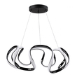 VenCore Nuvia Black 7741-20031 - Μοντέρνο Κρεμαστό Φωτιστικό Οροφής LED 45W Μαύρο Αλουμίνιο με Ρυθμιζόμενο CCT Λευκό - Ημέρας - Θερμό & Χειριστήριο - Φ48 x Υ18cm
