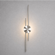 VenCore Aurex Silver 6093-20108 - Μοντέρνο Επιτοίχιο Φωτιστικό Απλίκα LED 60CM 12W Ασημί Αλουμίνιο με Ρυθμιζόμενο CCT Λευκό - Ημέρας - Θερμό - Χειρισμός CCT μέσω Διακόπτη On-Off