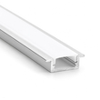 VenCore 9177-50001 - Recessed Aluminum Profile 1M - Χωνευτό Προφίλ Αλουμινίου 1 Μέτρο με Press On Γαλακτερό Κάλυμμα - Μ100 x Π2 x Υ1cm