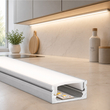 VenCore 9177-50002 - Surface Aluminum Profile 1M - Επιφανειακό Προφίλ Αλουμινίου 1 Μέτρο με Press On Γαλακτερό Κάλυμμα - Μ100 x Π1.76 x Υ0.66cm