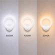 VenCore Lunora White 6093-20006 - Μοντέρνο Επιτοίχιο Φωτιστικό Απλίκα LED 12W Λευκό Αλουμίνιο με Ρυθμιζόμενο CCT Λευκό - Ημέρας - Θερμό - Χειρισμός CCT μέσω Διακόπτη On-Off - Μ23.5 x Π20 x Υ5.5cm