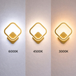 VenCore Elara Gold 6093-20012 - Μοντέρνο Επιτοίχιο Φωτιστικό Απλίκα LED 12W Χρυσό Αλουμίνιο με Ρυθμιζόμενο CCT Λευκό - Ημέρας - Θερμό - Χειρισμός CCT μέσω Διακόπτη On-Off - Μ29 x Π25 x Υ5.5cm
