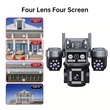 Ηλιακή κάμερα ασφαλείας IP τετραπλή - C011SQ - 4G - Security Camera - 371228