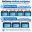 Σύνδεση μπαταριών KEPWORTH 24V 100Ah σε battery bank παράλληλα και σε σειρά