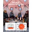 Σκηνή Ψαρέματος στον Πάγο VEVOR Pop Up 6-8 Ατόμων 3,47x1,74x2,3 m με μόνωση, για χειμερινό ψάρεμα, επιφάνεια 7,82 m², ύφασμα 600D 4 στρώσεων, φορητός κύβος τύπου κέντρου με άγκυρες, σχοινιά και τσάντα μεταφοράς