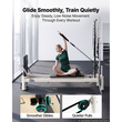 VEVOR Pilates Reformer με Πύργο 2,4μ Μηχανή Pilates 181kg από κράμα αλουμινίου, για οικιακή χρήση και προπόνηση σε γυμναστήριο, με σανίδα άλματος, ελατήρια, πλαίσιο καθίσματος και ρυθμιζόμενο στήριγμα κεφαλής, για προχωρημένους αρχάριους χρήστες
