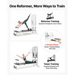 VEVOR Pilates Reformer με Πύργο 2,4μ Μηχανή Pilates 181kg από κράμα αλουμινίου, για οικιακή χρήση και προπόνηση σε γυμναστήριο, με σανίδα άλματος, ελατήρια, πλαίσιο καθίσματος και ρυθμιζόμενο στήριγμα κεφαλής, για προχωρημένους αρχάριους χρήστες