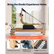 Μηχανή Pilates VEVOR Pilates Reformer 2,4 m Χωρητικότητα 181 kg Ξύλο σφενδάμου, για οικιακή χρήση και προπόνηση σε γυμναστήριο, με σανίδα άλματος, ελατήρια με μουσικό σύρμα και κουτί καθίσματος, κατάλληλο για προχωρημένους και αρχάριους χρήστες