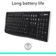 Logitech MK270 - Ασύρματο Σετ Πληκτρολόγιο & Ποντίκι USB - Αγγλικό US - Μαύρο
