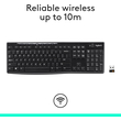 Logitech MK270 - Ασύρματο Σετ Πληκτρολόγιο & Ποντίκι USB - Αγγλικό US - Μαύρο