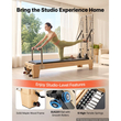 VEVOR Pilates Reformer με Πύργο 2,4 μ. Μηχανή Pilates 181 κιλών από ξύλο σφενδάμου, για οικιακή χρήση και προπόνηση σε γυμναστήριο, με Jump Board, ελατήρια με μουσικό σύρμα και κουτί καθίσματος, κατάλληλο για προχωρημένους και αρχάριους χρήστες