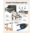 VEVOR Pilates Reformer με Πύργο 2,4 μ. Μηχανή Pilates 181 κιλών από ξύλο σφενδάμου, για οικιακή χρήση και προπόνηση σε γυμναστήριο, με Jump Board, ελατήρια με μουσικό σύρμα και κουτί καθίσματος, κατάλληλο για προχωρημένους και αρχάριους χρήστες