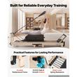 VEVOR Pilates Reformer 2,3 m Πτυσσόμενο μηχάνημα Pilates 181 kg από καουτσούκ, για οικιακή χρήση και προπόνηση στο γυμναστήριο, με σανίδα άλματος, ελατήρια, πλαίσιο καθίσματος και ρυθμιζόμενο στήριγμα κεφαλής, για προχωρημένους αρχάριους χρήστες