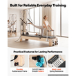 VEVOR Pilates Reformer με Πύργο 2,4 μ. Μηχανή Pilates 181 kg από καουτσούκ, για οικιακή χρήση και προπόνηση σε γυμναστήριο, με σανίδα άλματος, ελατήρια, κουτί καθίσματος και ρυθμιζόμενο στήριγμα κεφαλής, για προχωρημένους αρχάριους χρήστες