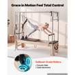 VEVOR Pilates Reformer με τραπέζι Cadillac Trapeze, μηχάνημα Pilates 2,4 m, για οικιακή χρήση και προπόνηση σε γυμναστήριο, 120 κιλά, από καουτσούκ, με πύργο, σανίδα άλματος, ελατήρια, κουτί καθίσματος, για προχωρημένους αρχάριους χρήστες