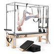 VEVOR Pilates Reformer με τραπέζι Cadillac Trapeze, μηχάνημα Pilates 2,4 m, για οικιακή χρήση και προπόνηση σε γυμναστήριο, 120 κιλά, από καουτσούκ, με πύργο, σανίδα άλματος, ελατήρια, κουτί καθίσματος, για προχωρημένους αρχάριους χρήστες