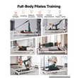 VEVOR Pilates Reformer 2,2μ. Πτυσσόμενο μηχάνημα Pilates 181kg από κράμα αλουμινίου, για οικιακή χρήση και προπόνηση σε γυμναστήριο, με σανίδα άλματος, ελατήρια, πλαίσιο καθίσματος και ρυθμιζόμενο στήριγμα κεφαλής, για προχωρημένους αρχάριους χρήστες