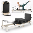 VEVOR Pilates Reformer 2,2μ. Πτυσσόμενο μηχάνημα Pilates 181kg από κράμα αλουμινίου, για οικιακή χρήση και προπόνηση σε γυμναστήριο, με σανίδα άλματος, ελατήρια, πλαίσιο καθίσματος και ρυθμιζόμενο στήριγμα κεφαλής, για προχωρημένους αρχάριους χρήστες