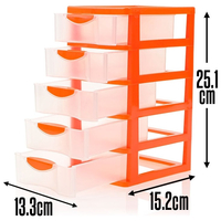 Συρταριέρα Αποθήκευσης 5 Θέσεων Κόκκινο