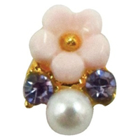 Μεταλλικό διακοσμητικό νυχιών με λουλουδάκι [40502057-D02]