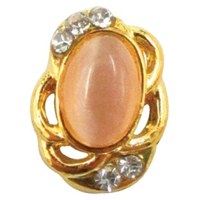 Μεταλλικό διακοσμητικό νυχιών με στρας και πέτρα [40502057-D03]