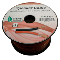 FTT12-101 ΚΑΛΩΔΙΟ ΗΧΕΙΩΝ ΜΑΥΡΟ/ΚΟΚΚΙΝΟ 2 Χ 0,50 CCA - FTT12-101
