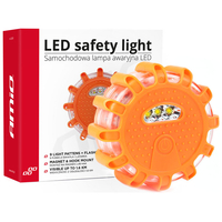 ΦΩΣ ΠΡΟΕΙΔΟΠΟΙΗΤΙΚΟ ΣΤΡΟΓΓΥΛΟ LED ΜΠΑΤΑΡΙΑΣ 12SMD+3SMD ΜΕ ΦΑΚΟ