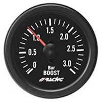 ΜΠΑΡΟΜΕΤΡΟ 0-3.0 BAR ΜΑΥΡΟ 52mm 2 INCH BLACK LINE ΓΙΑ ΚΙΝΗΤΗΡΕΣ TURBODIESEL