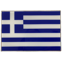 GREECE ΑΥΤΟΚΟΛΛΗΤΗ ΕΛΛΗΝΙΚΗ ΣΗΜΑΙΑ 13,8 X 9,4 cm ΜΠΛΕ/ΛΕΥΚΟ/ΧΡΩΜΙΟ ΜΕ ΕΠΙΚΑΛΥΨΗ ΕΠΟΞΕΙΔΙΚΗΣ ΡΥΤΙΝΗΣ (ΥΓΡΟ ΓΥΑΛΙ) - 1 ΤΕΜ.