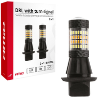PY21W 12V BAU15s DRL 2 ΣΕ 1 ΛΕΥΚΟ/ΠΟΡΤΟΚΑΛΙ CAN-BUS 2x96 SMD 3014 2ΤΕΜ.