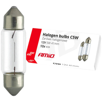 ΛΑΜΠΑΚΙΑ ΠΛΑΦΟΝΙΕΡΑΣ C5W 12V 5W 41mm ΑΛΟΓΟΝΟΥ ΚΟΥΤΙ AMIO - 10 ΤΕΜ.