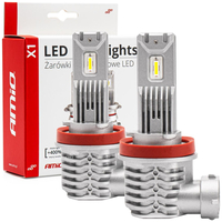 ΛΑΜΠΕΣ LED H8/Η9/Η11 10-16V 40W 6.500K 4400lm  (ΑΝΕΜΙΣΤΗΡΑΚΙ) X1 SERIES AMIO - 2ΤΕΜ.
