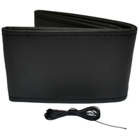 ΚΑΛΥΜΜΑ ΤΙΜΟΝΙΟΥ ΡΑΦΤΟ 38-39cm ΑΠΟ ΔΙΑΤΡΗΤΟ ΟΙΚΟΛΟΓΙΚΟ ΔΕΡΜΑ/ ΜΑΥΡΟ  AMIO - 1 ΤΕΜ.