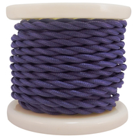 ELVHX - EL338026 | Textile Cable Τwist 2x0.75mm²- ρολλό 10mt –ΜΩΒ ΣΚΟΥΡΟ